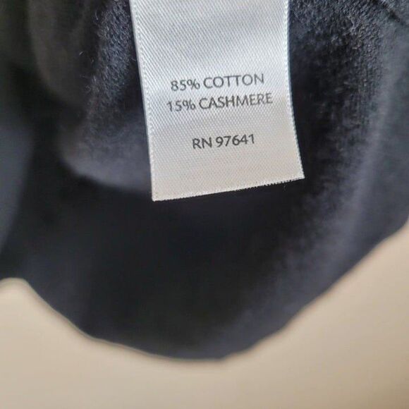 J. Jill Size XS Cotton Cashmere Lightweight Soft 3/4 Sleeve Knit Cardigan Black - Picture 9 of 11